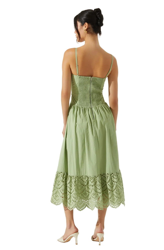 ASTR Nathalia Eyelet Midi Dress