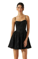 ASTR Linelly Jacquard Bustier Skater Dress