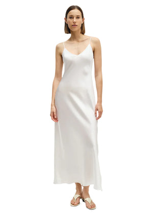Bias Cut Slip Dress: Cloud