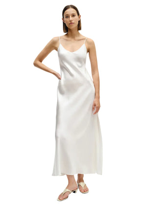 Bias Cut Slip Dress: Cloud