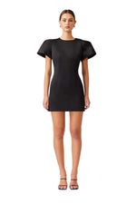 Elliatt Blake Puff Sleeve Mini Dress in Black