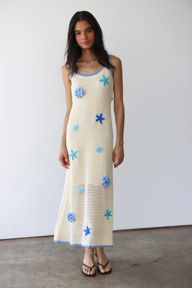 blue strapless ruffle dress Women's Eliza Tank Dress - Capri - Size M