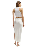 Satin Bias Skirt: Cloud