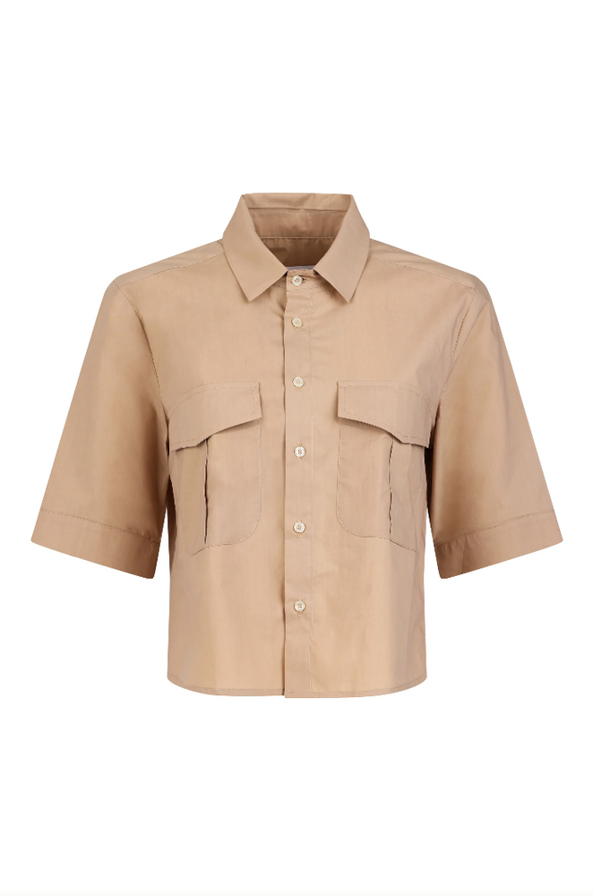 The Safari Shirt by Wear Cissa, Sand Color Shirt