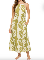 Midsummer Palm Midi Dress