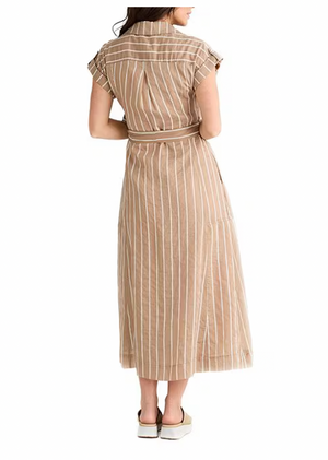 Portia Stripe Maxi Shirtdress