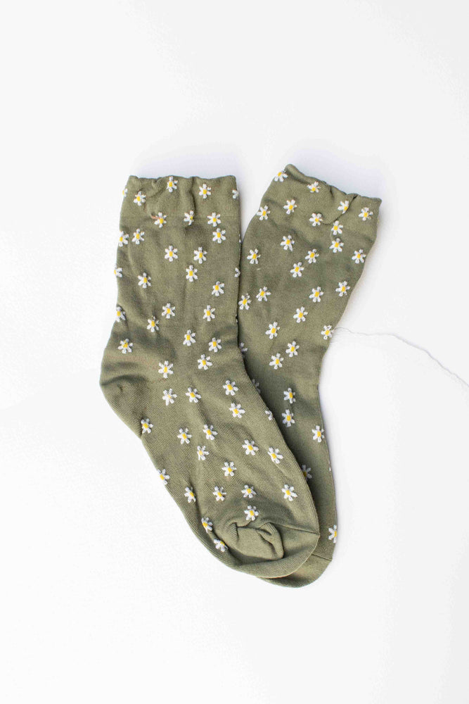 Daisy Meadow Cotton Blend Socks