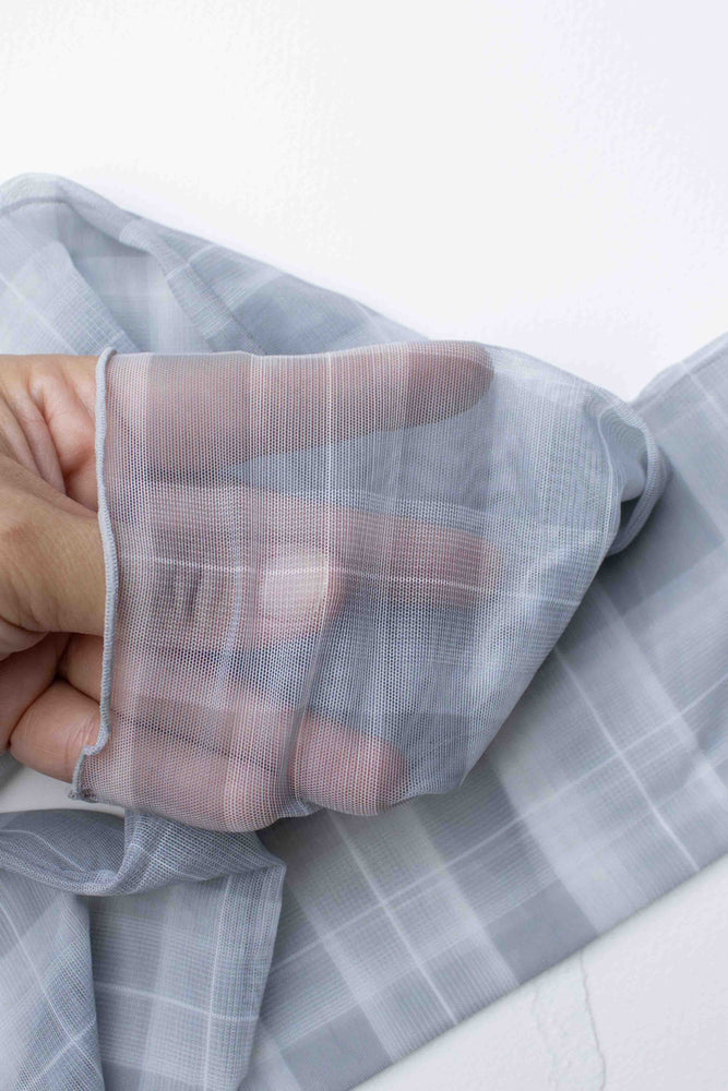 Sheer Patterned Crew Socks