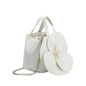 Monroe Ivory Flower Vegan Leather Top Handle Bag Pre-Order 5/15