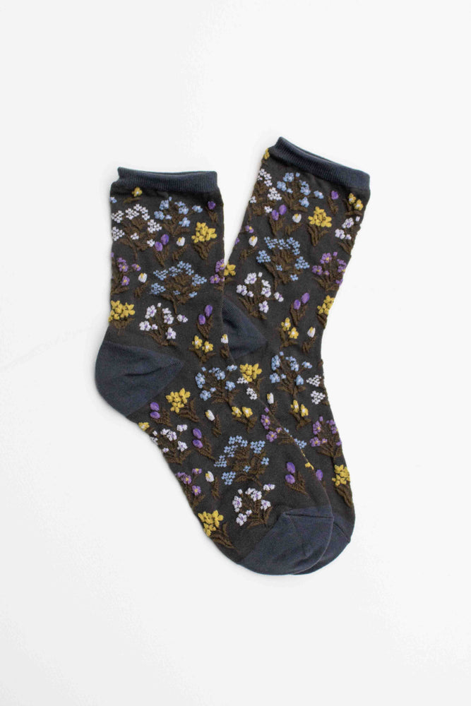 Midnight Wildflower Socks
