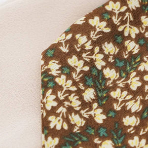 Floral Hair Scrunchies: Black
