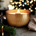 Juniper & Balsam Fir: Solid Brass 14oz Pure Soy Candle