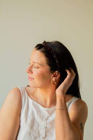 Amber Tortoise Wide Tooth Headband