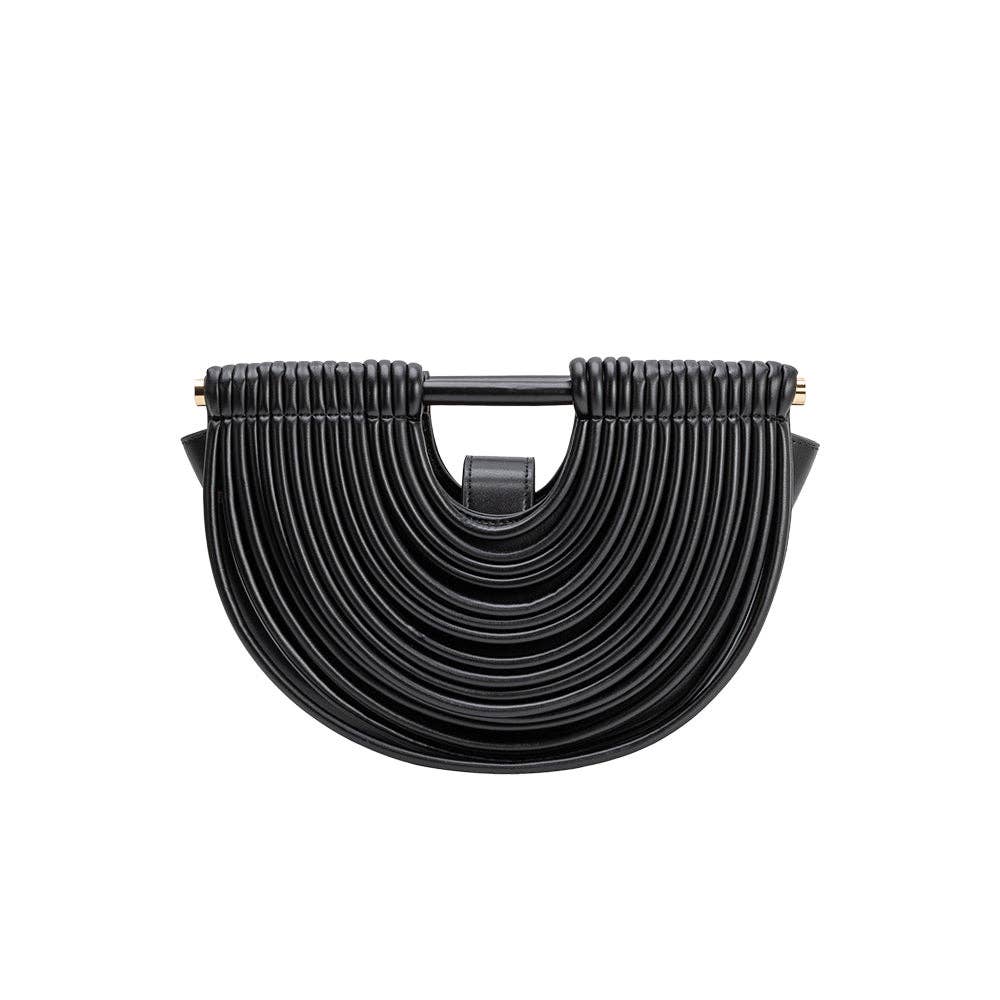 Eleanor Black Semi-Circle Crossbody Bag