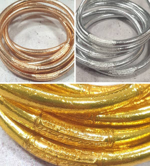 1 Genuine Buddhist Bangle Bracelet - Gold Size S