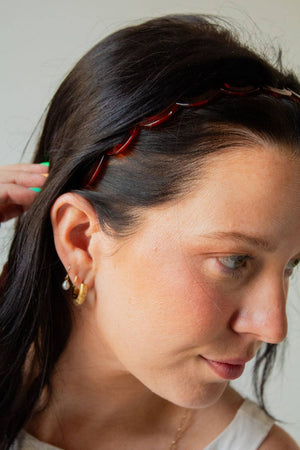 Amber Tortoise Wide Tooth Headband