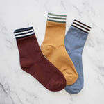 Women's Basic Line Crew Socks: Mustard
