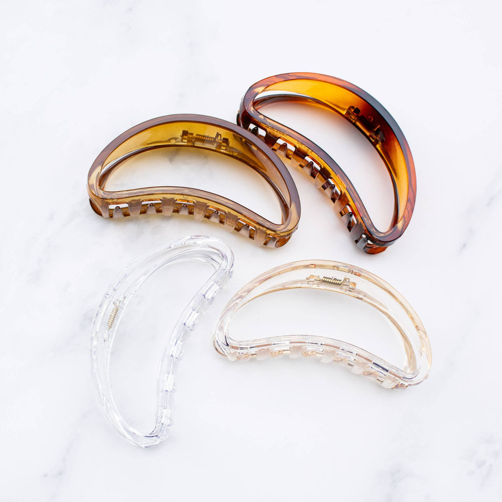 Glossy Bean Hair Clip: Clear