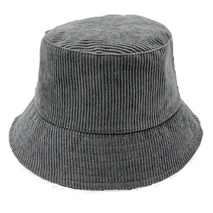Thin Corduroy Bucket Hat: ONE SIZE / BLK