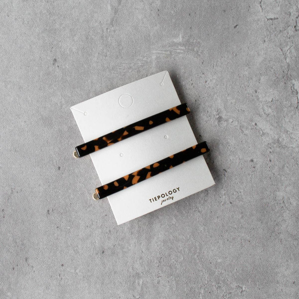 Eco Simple Hair Bobby Pin Set: Amber Mix