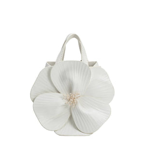 Monroe Ivory Flower Vegan Leather Top Handle Bag Pre-Order 5/15